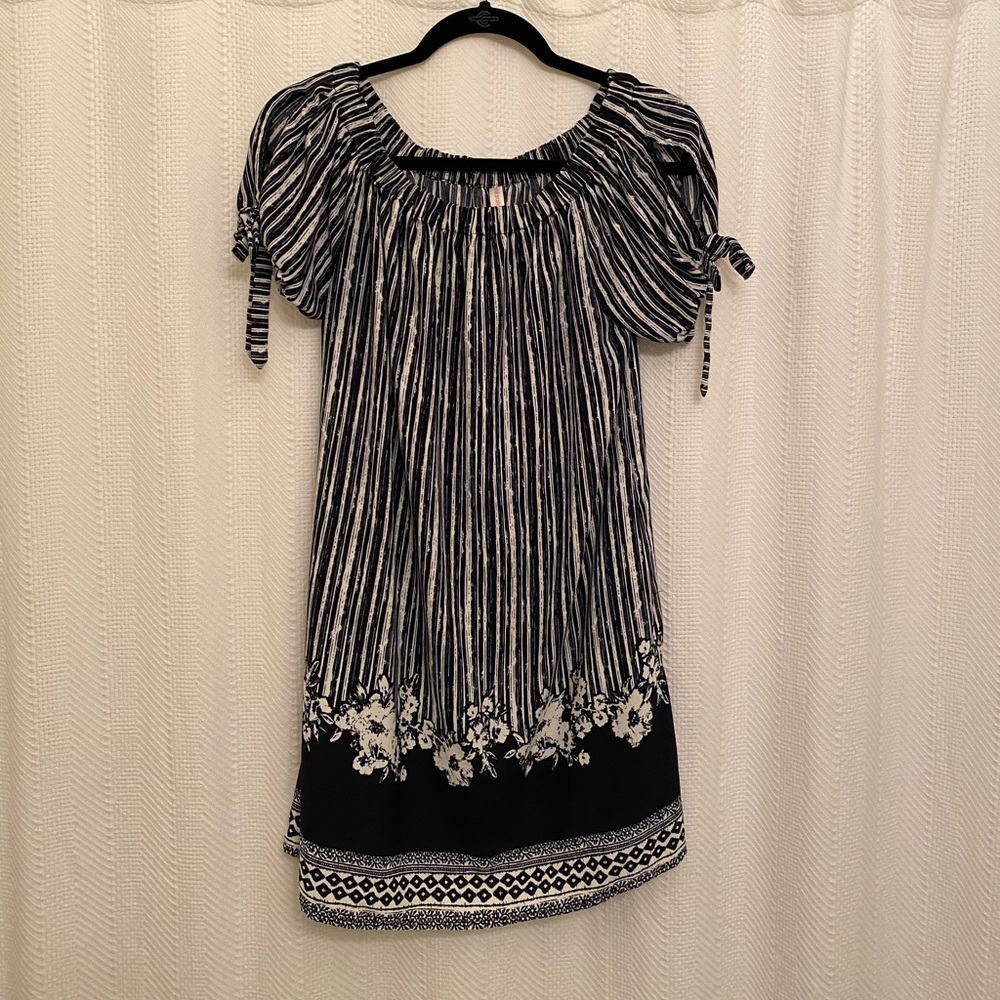 Xhilaration Blue Print Mini Dress